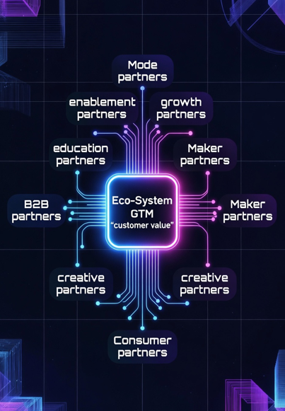 Eco-System GTM partner ecosystem diagram — a registered IP of Audacity Group Inc.